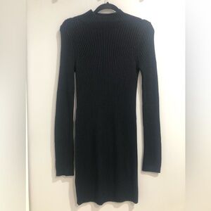 House of Harlow 1960 Ribbed Knit Sweater Knee High Navy Dress Women’s Size L